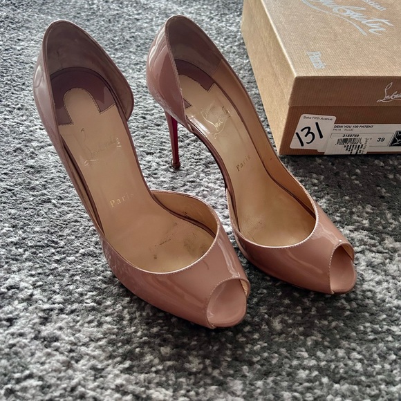 Christian Loubotin Demi You peep toe red bottom heels size 39, Authentic! - Picture 3 of 15
